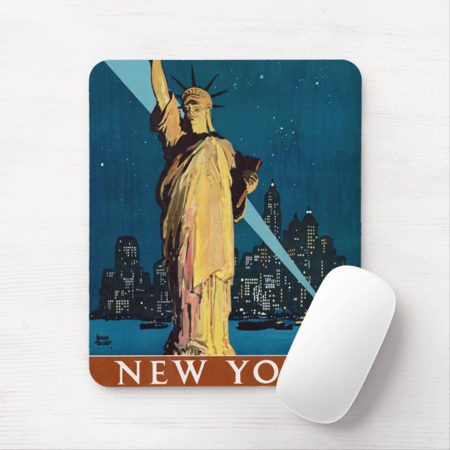 Vintage Travel Poster für New York Mousepad (Mit Mouse)