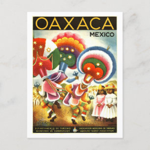Vintage Travel Poster für Oaxaca, Mexiko, Postkarte