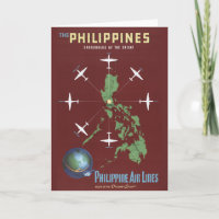 Vintage Travel Poster für philippinische Fluglinie