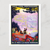 Vintage Travel Poster für PLM Alps Route, Frankrei