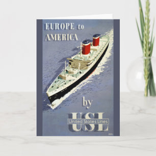 Vintage Travel Poster für Vereinigte Staaten Karte