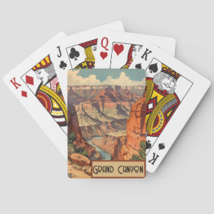 Vintage Travel Poster Grand Canyon Colorado River Spielkarten