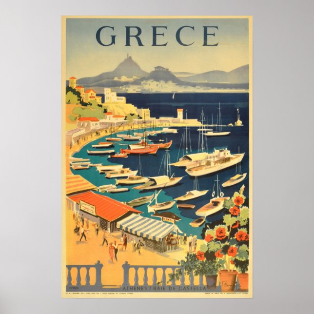 Vintage Travel Poster - Griechenland (Vorne)