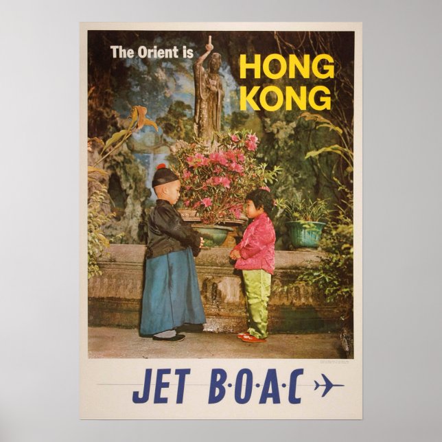 Vintage Travel Poster - Hongkong (Vorne)