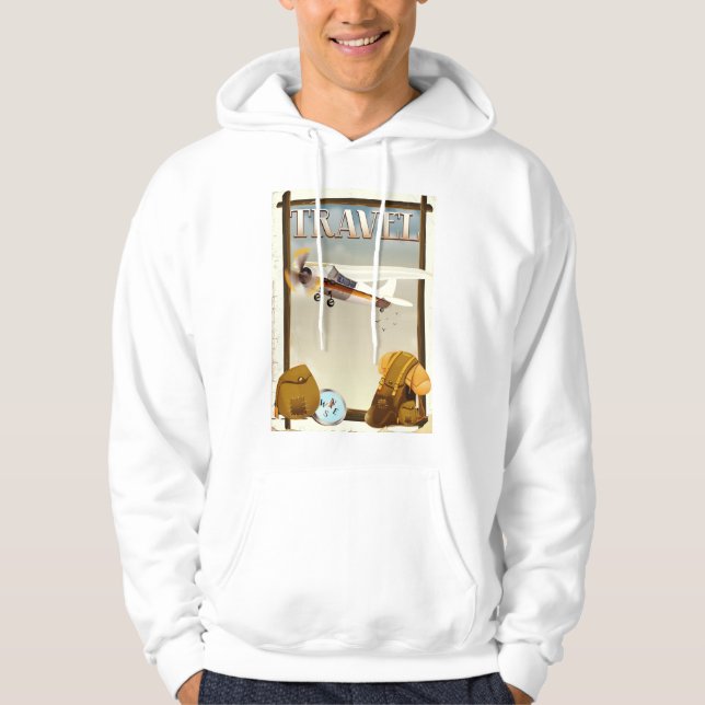 Vintage Travel Poster Hoodie (Vorderseite)
