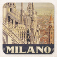 Vintage Travel Poster in Mailand, Italien