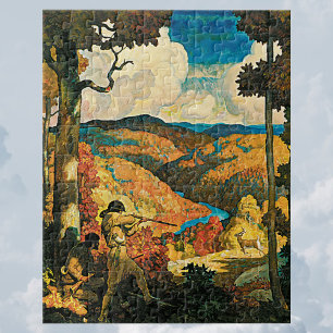 Vintage Travel Poster in Old Kentucky, NC Wyeth Puzzle