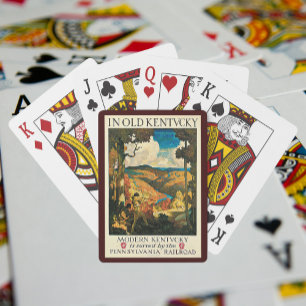 Vintage Travel Poster in Old Kentucky, NC Wyeth Spielkarten