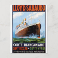 Vintage Travel Poster: Italienischer Ocean Liner