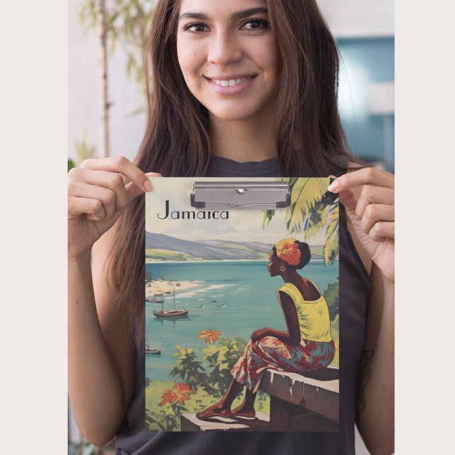 Vintage Travel Poster Jamaikanerin Klemmbrett (Von Creator hochgeladen)