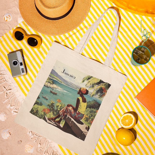 Vintage Travel Poster Jamaikanerin Tragetasche (Von Creator hochgeladen)