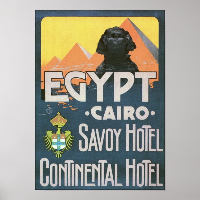 Vintage Travel Poster - Kairo Ägypten (Vorne)