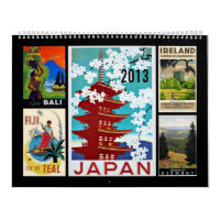 Vintage Travel Poster Kalender