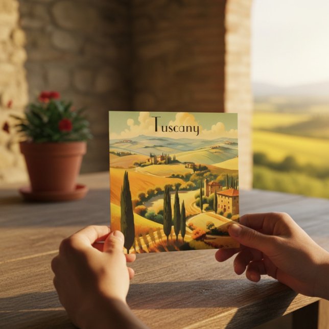 Vintage Travel Poster Landschaft der Toskana (Von Creator hochgeladen)