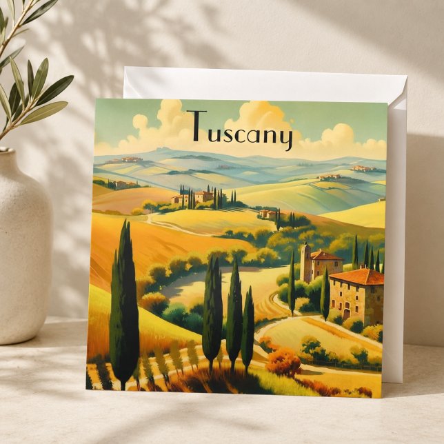 Vintage Travel Poster Landschaft der Toskana (Von Creator hochgeladen)