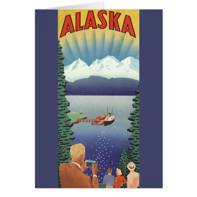 Vintage Travel Poster, Landschaftliche Alaska Land (Vorne)