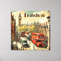 Vintage Travel Poster London City Centre