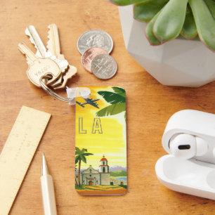 Vintage Travel Poster, Los Angeles, California Schlüsselanhänger