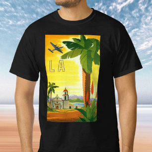 Vintage Travel Poster, Los Angeles, Kalifornien T-Shirt