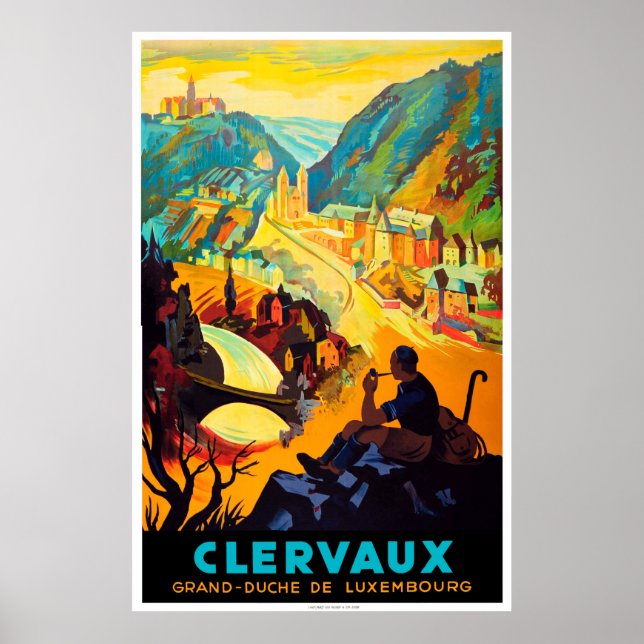 Vintage Travel Poster - Luxemburg