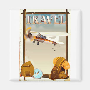 Vintage Travel Poster Magnet