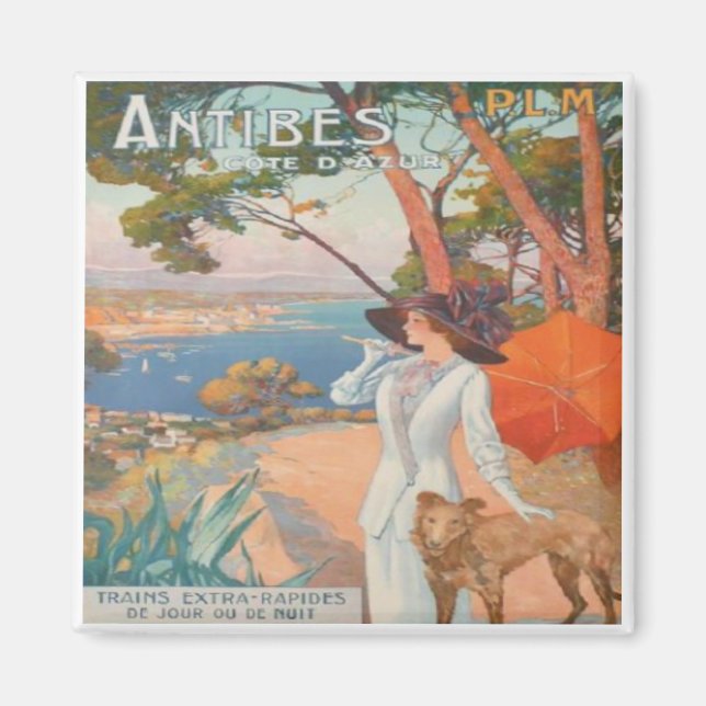 Vintage Travel Poster Magnet (Vorne)