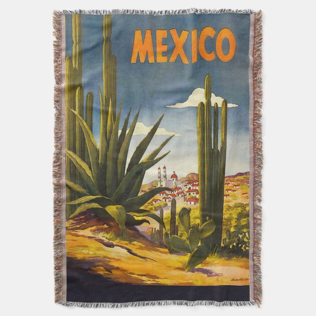 Vintage Travel Poster Mexico Decke (Vorderseite Vertikal)