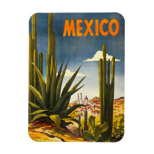 Vintage Travel Poster Mexico Magnet