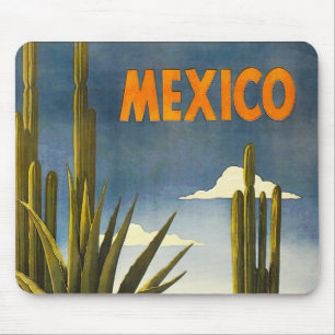 Vintage Travel Poster Mexico Mousepad