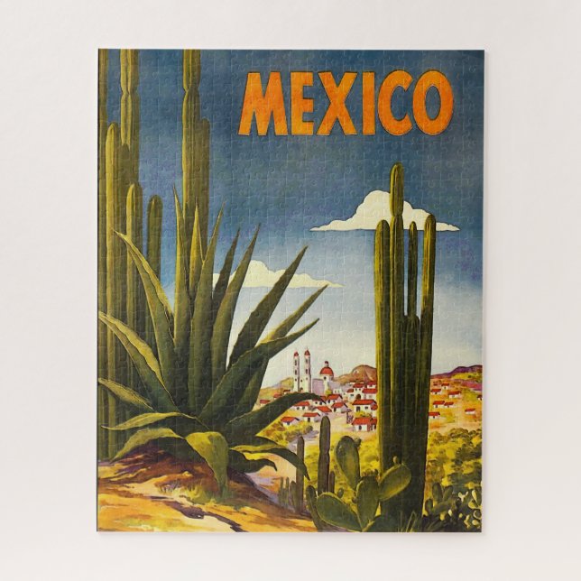 Vintage Travel Poster Mexico Puzzle (Vertikal)