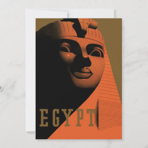 Vintage Travel Poster mit Sphinx, Ägypten, Afrika