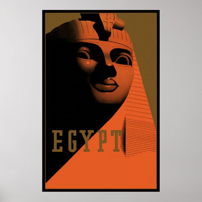 Vintage Travel Poster mit Sphinx, Ägypten, Afrika (Vorne)
