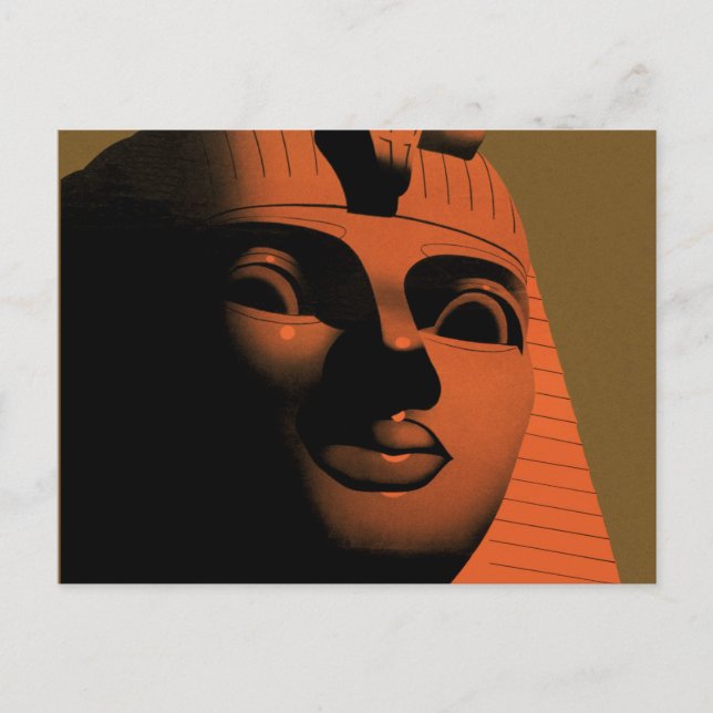 Vintage Travel Poster mit Sphinx, Ägypten, Afrika Postkarte (Vorderseite)