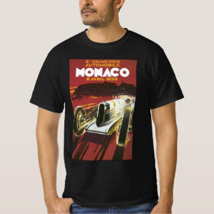 Vintage Travel Poster, Monaco Grand Prix Auto Race T-Shirt