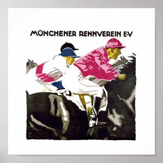 Vintage Travel Poster Munchener Rennverein E.V. (Vorne)