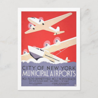 Vintage Travel Poster, New York Postkarte