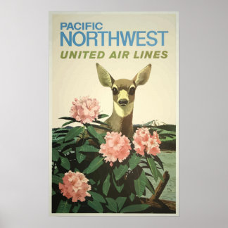 Vintage Travel Poster - North West Vereinigte Staa