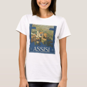 Vintage Travel Poster of Assisi, Italien T-Shirt