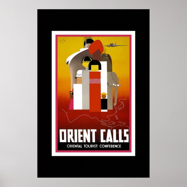 Vintage Travel Poster Orient (Vorne)