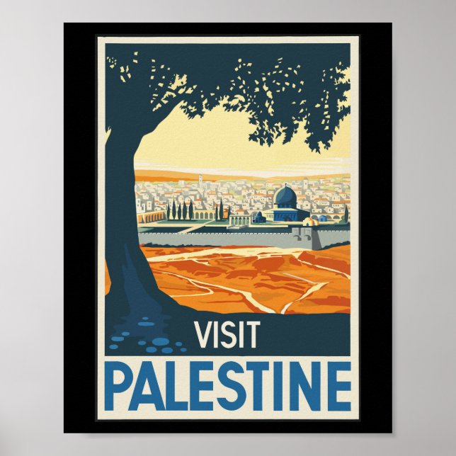 Vintage Travel Poster Palestine Painting (Vorne)