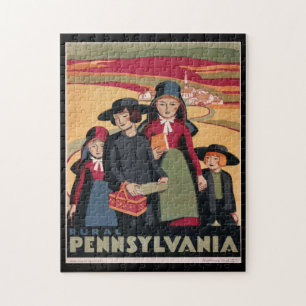 Vintage Travel Poster Pennsylvania Puzzle