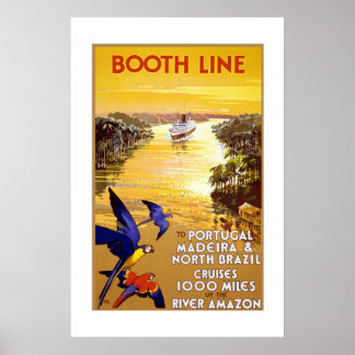 Vintage Travel Poster Portugal Brasilien