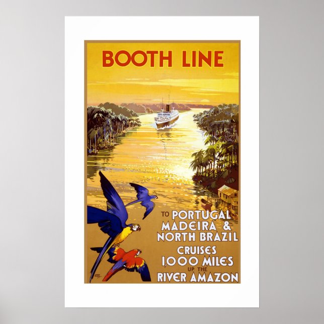 Vintage Travel Poster Portugal Brasilien (Vorne)