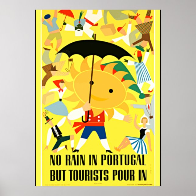 Vintage travel poster, Portugal Poster (Vorne)