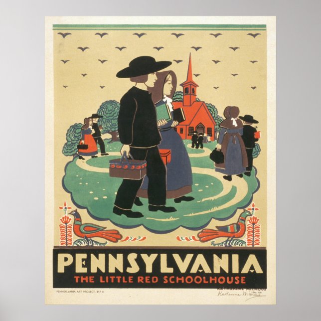 Vintage Travel Poster Promoting Pennsylvania (Vorne)
