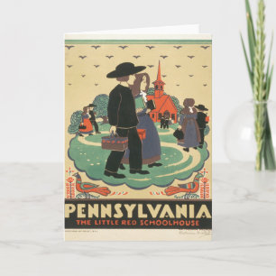 Vintage Travel Poster Promoting Pennsylvania Karte