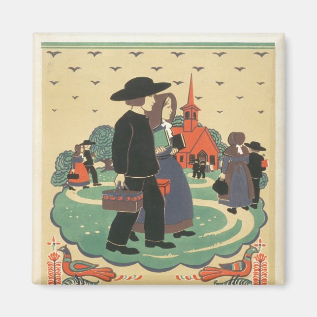 Vintage Travel Poster Promoting Pennsylvania Magnet (Vorne)