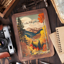 Vintage Travel Poster Rocky Mountains Folien Feiertagspostkarte