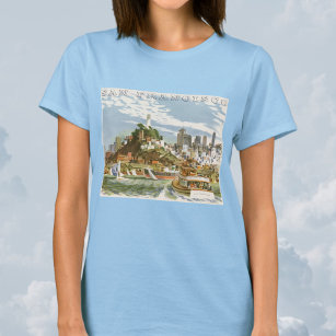 Vintage Travel Poster San Francisco Bay Fährschiff T-Shirt