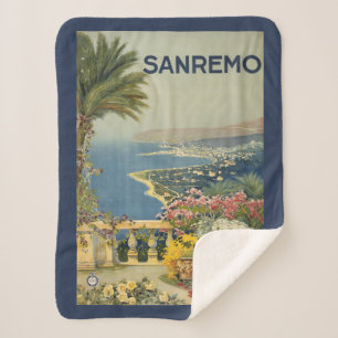 Vintage Travel Poster San Remo Von der Terrasse Sherpadecke